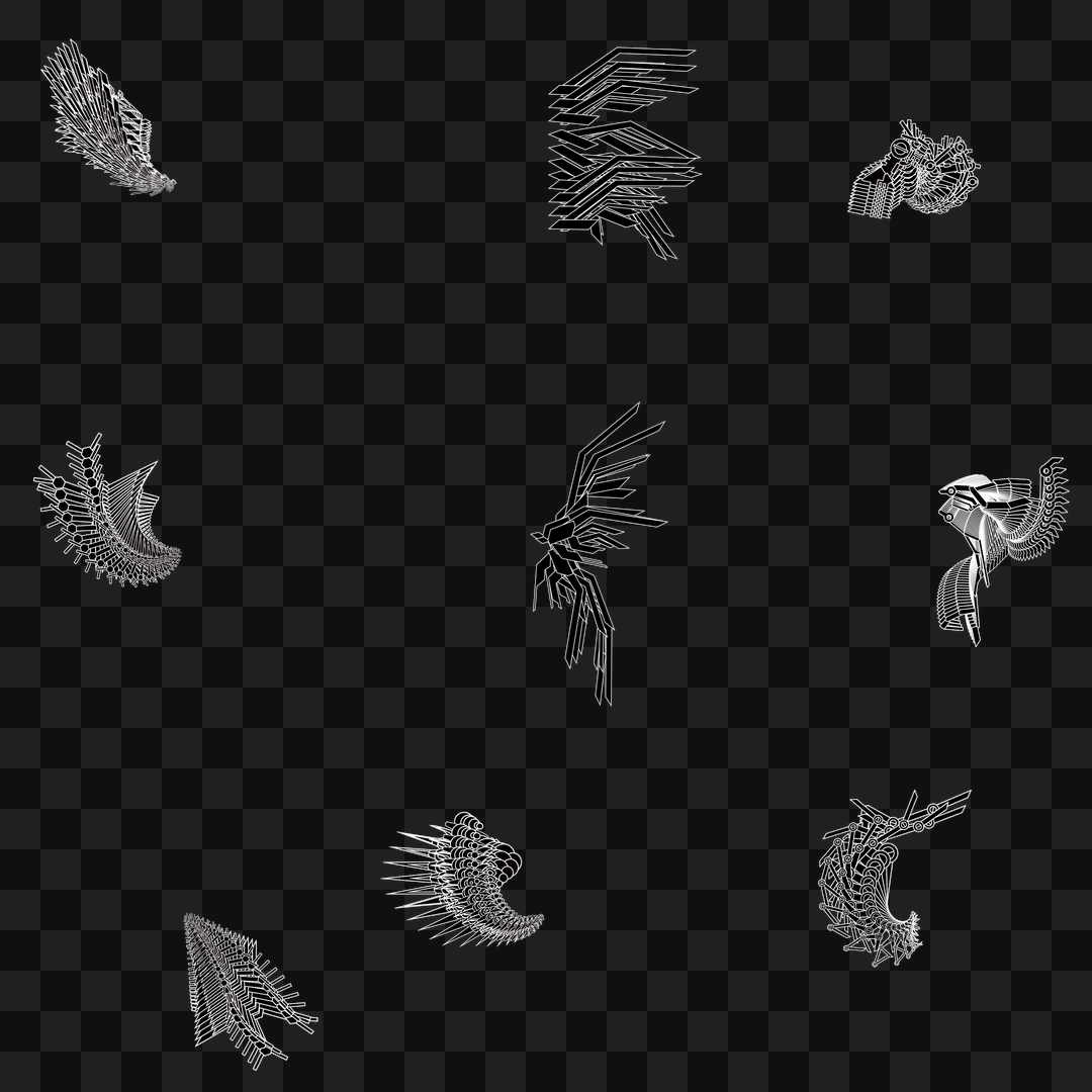Mech flap wing asset pack / 17 loops