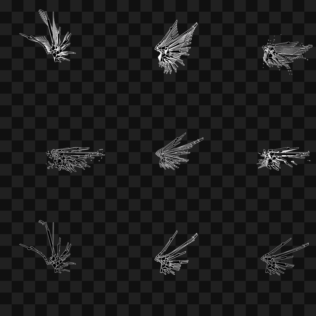 Techtube flap wing asset pack / 10 loops
