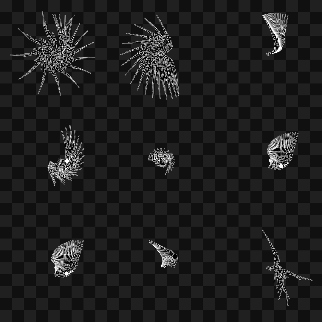 Tech flap wing asset pack / 11 loops