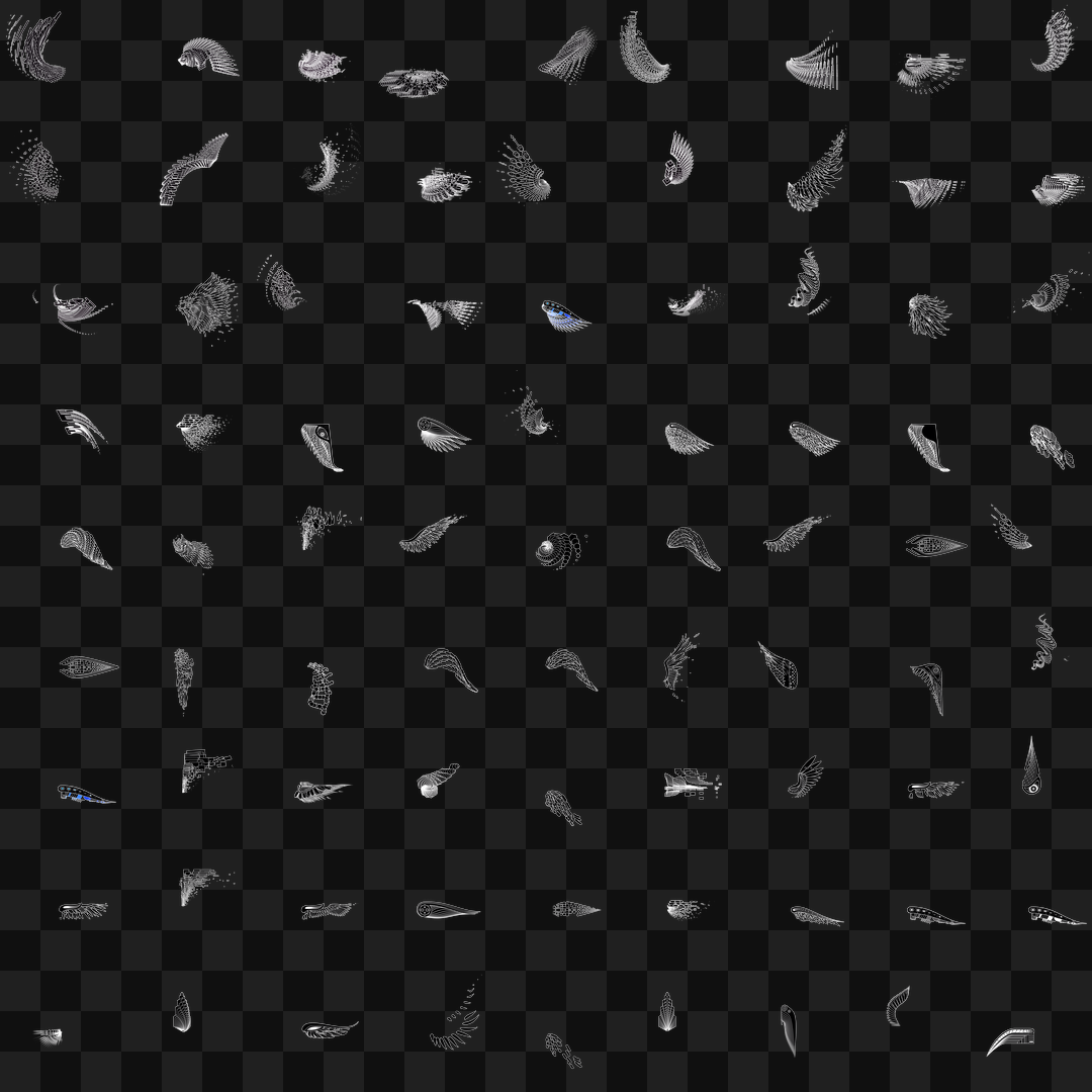 Frag wing asset bundle / 116 loops