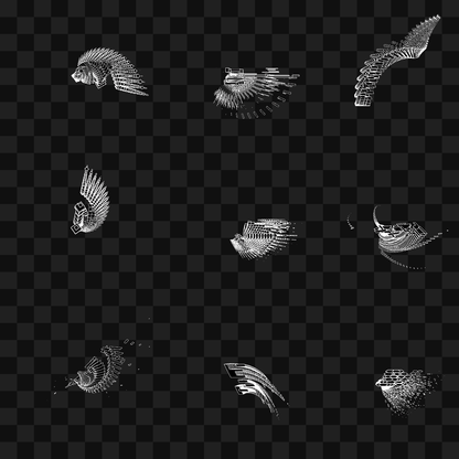 Blocks frag wing asset pack / 17 loops