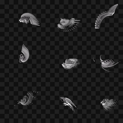 Blocks frag wing asset pack / 17 loops