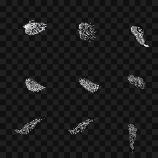 Feather frag wing asset pack / 21 loops
