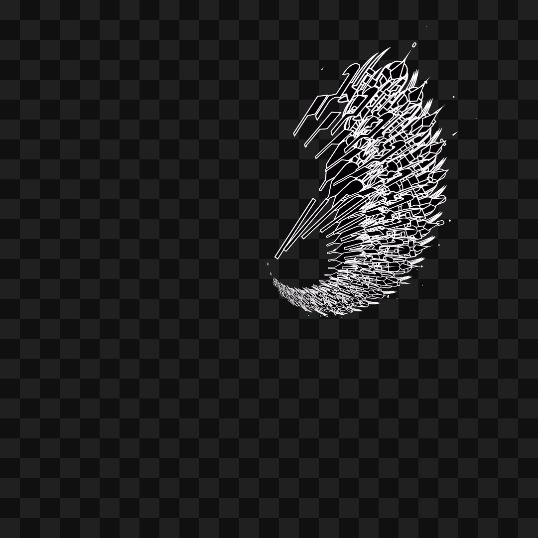 Particle frag wing asset pack / 30 loops