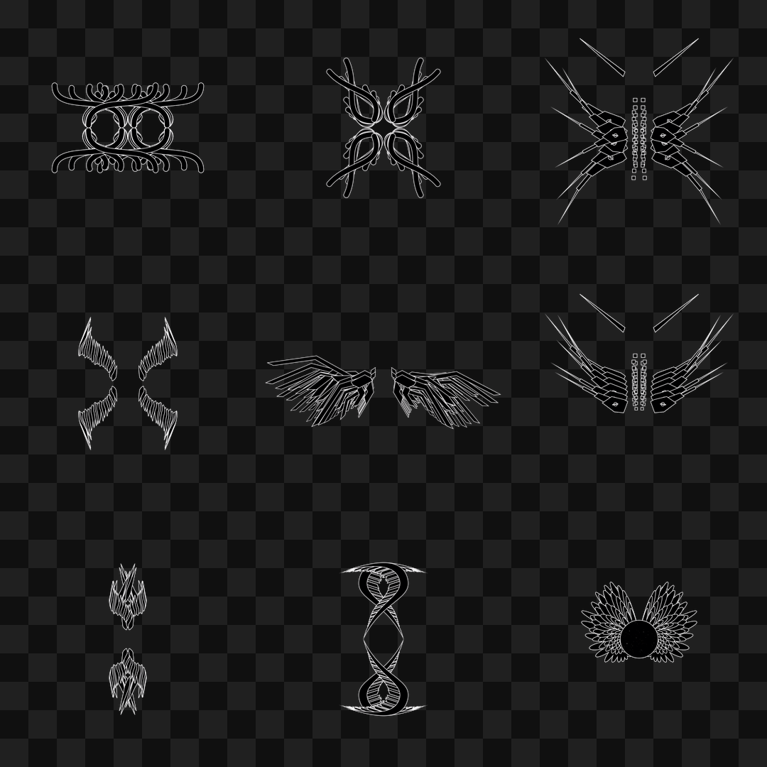 Alpha flap wingset asset pack / 12 loops