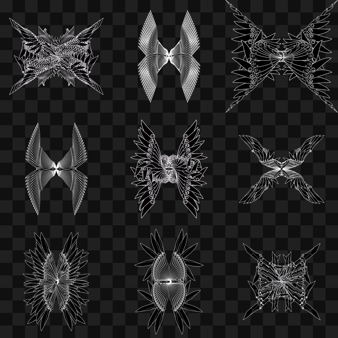 Blade flap wingset asset pack / 17 loops