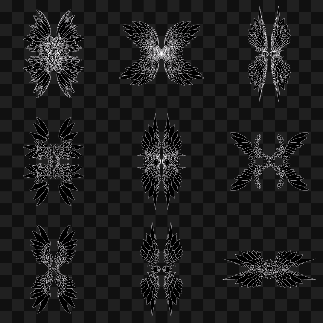 Theta flap wingset asset pack / 10 loops