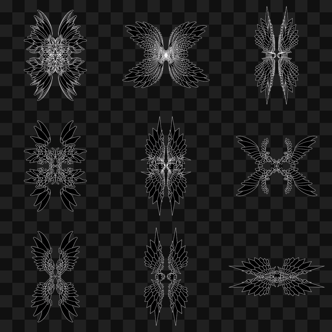 Theta flap wingset asset pack / 10 loops