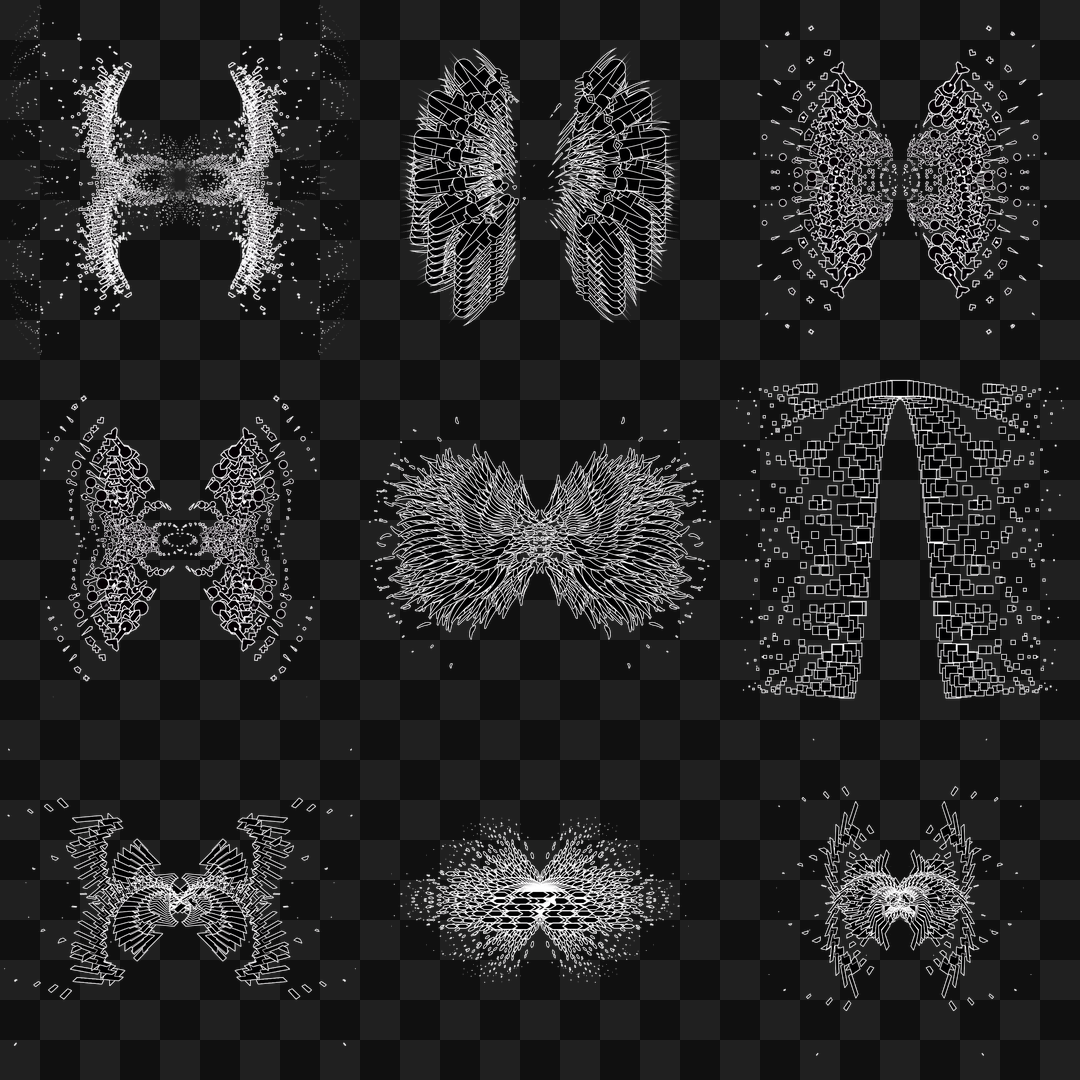 Beta frag quad wingset asset pack / 9 loops