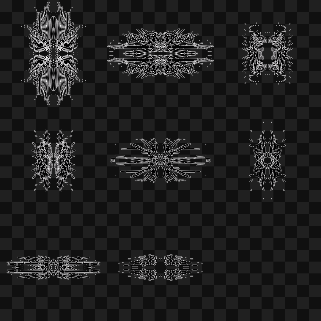 Gamma frag quad wingset asset pack / 8 loops