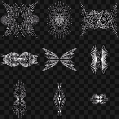 Iota frag quad wingset asset pack / 9 loops