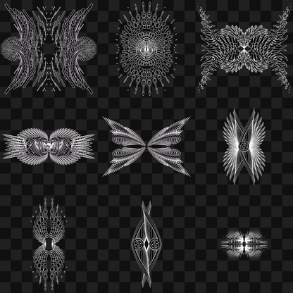 Iota frag quad wingset asset pack / 9 loops
