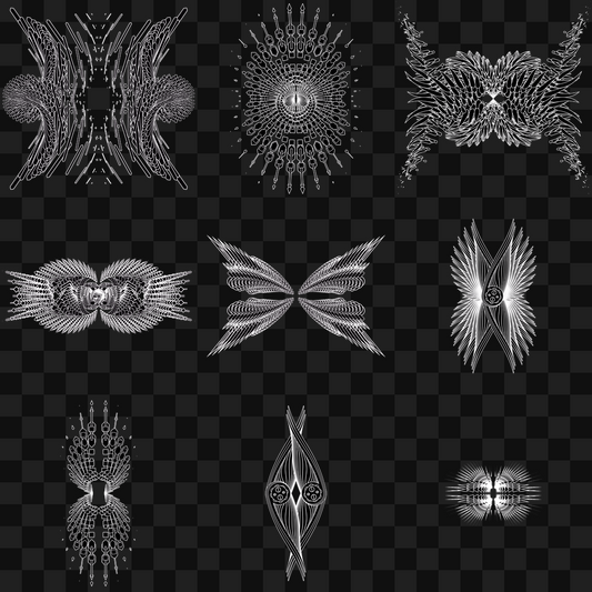 Iota frag quad wingset asset pack / 9 loops