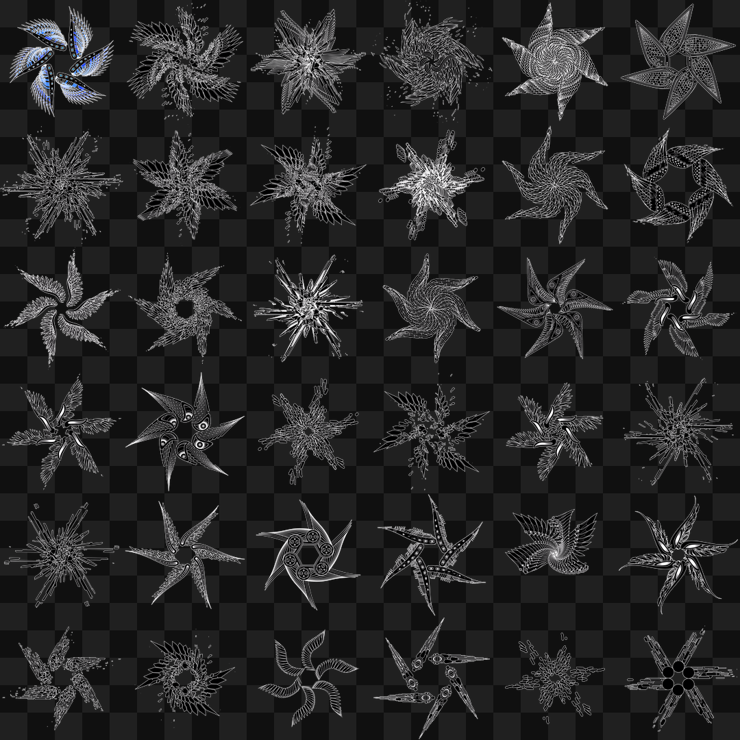 Frag star wingset asset bundle / 42 loops