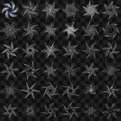 Frag star wingset asset bundle / 42 loops