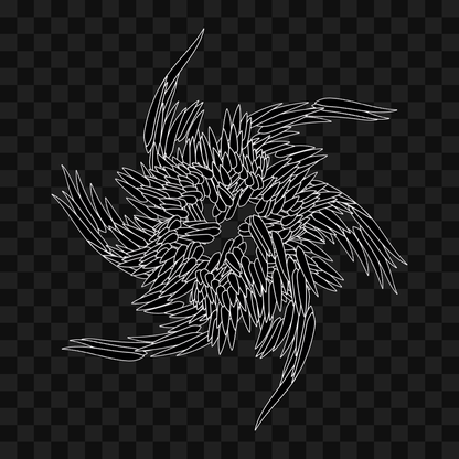 Feather star wingset asset pack / 10 loops
