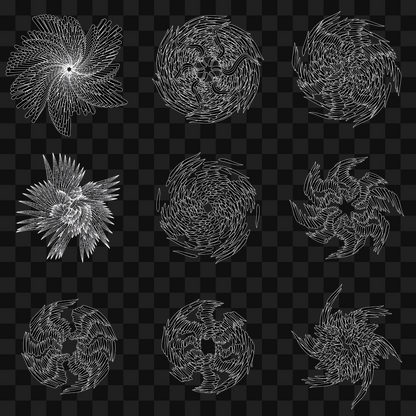 Feather star wingset asset pack / 10 loops