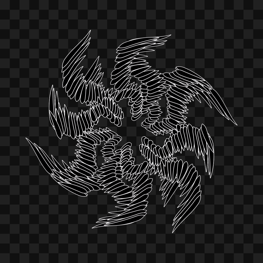 Feather star wingset asset pack / 10 loops