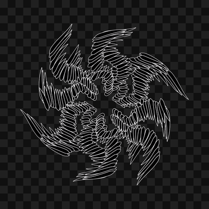 Feather star wingset asset pack / 10 loops