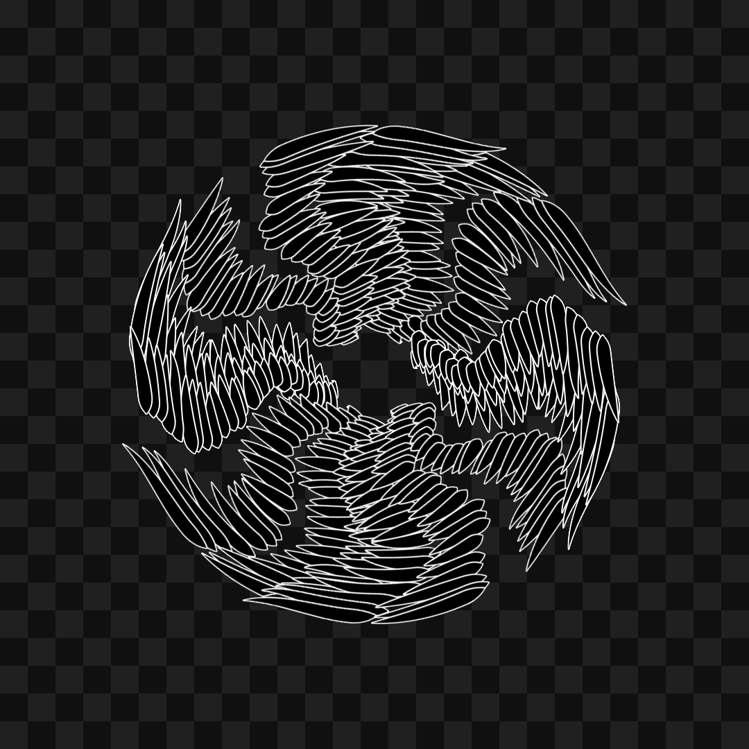 Feather star wingset asset pack / 10 loops