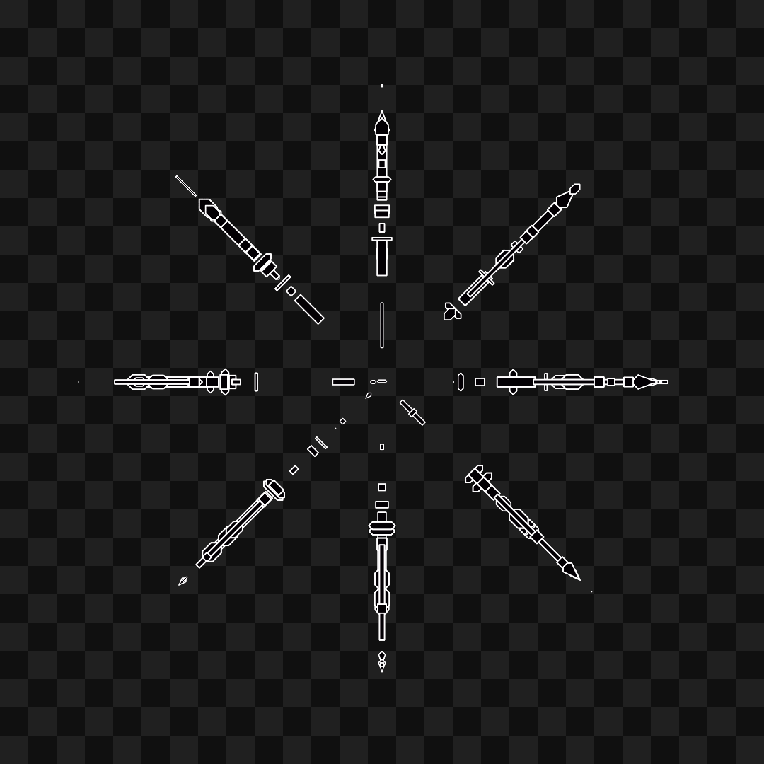 Wheel star wingset asset pack / 10 loops