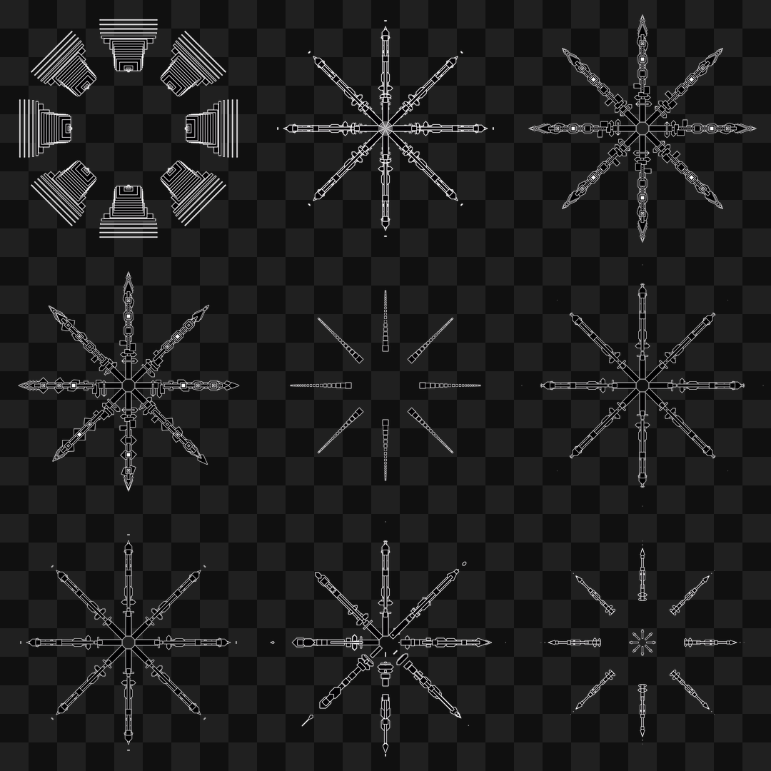 Wheel star wingset asset pack / 10 loops