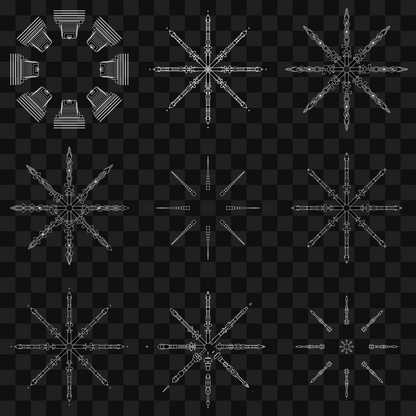 Wheel star wingset asset pack / 10 loops