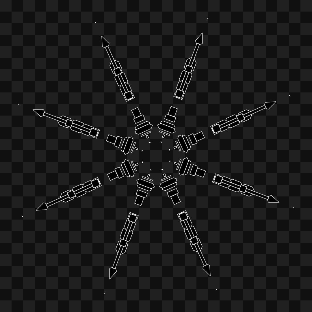Wheel star wingset asset pack / 10 loops