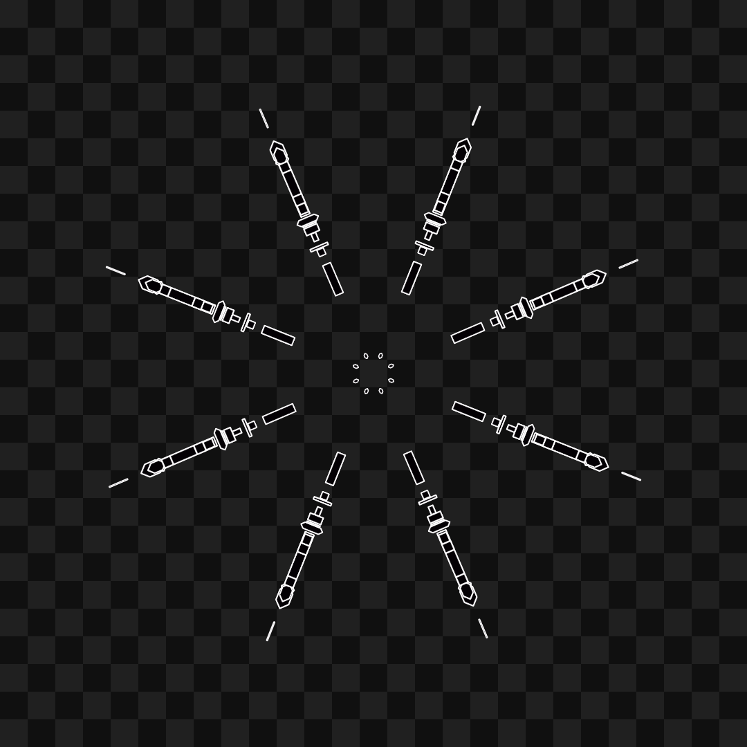 Wheel star wingset asset pack / 10 loops