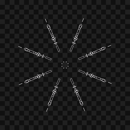 Wheel star wingset asset pack / 10 loops