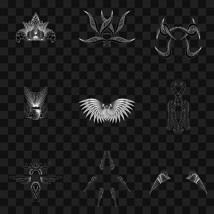 Theta sym wingset asset pack / 11 loops