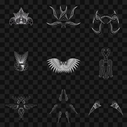 Theta sym wingset asset pack / 11 loops