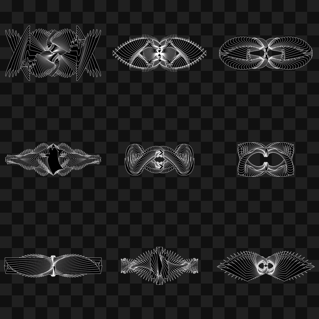 Alpha sym warp wingset asset pack / 13 loops