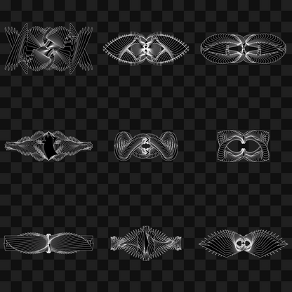 Alpha sym warp wingset asset pack / 13 loops