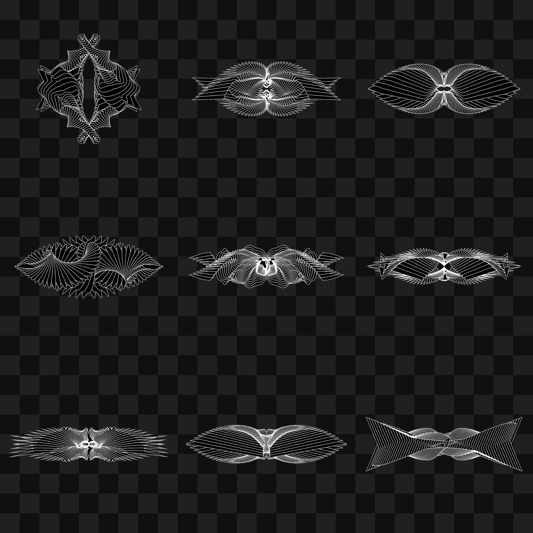 Beta sym warp wingset asset pack / 9 loops