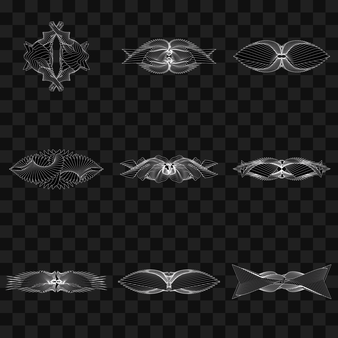 Beta sym warp wingset asset pack / 9 loops